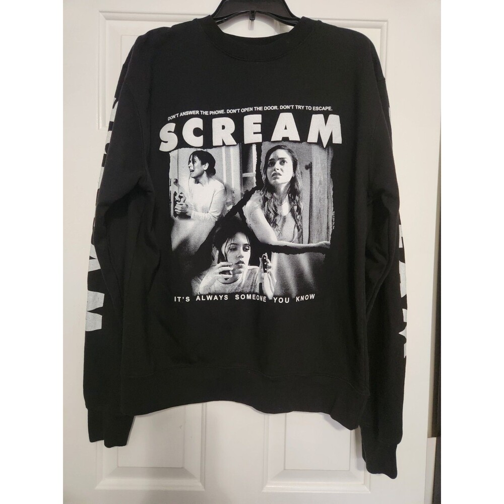 Scream The Movie Pullover Crewneck Medium Black Sweater Horror Movie